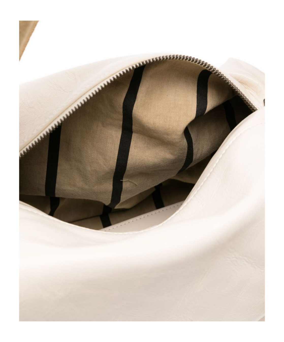 Uma Wang Leather Shoulder Bag In White