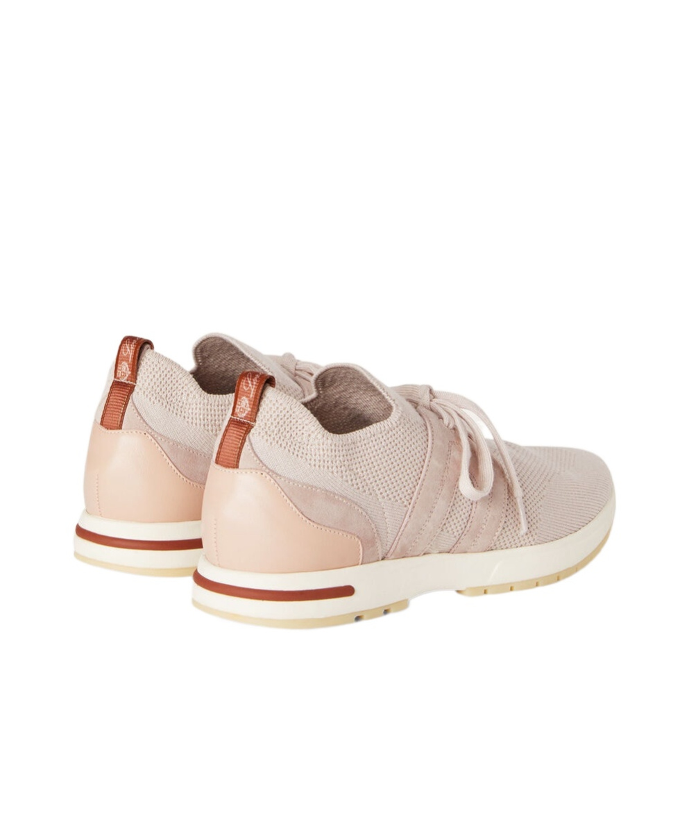Loro Piana Wool Knitted Low-cut Casual Shoes In Nude
