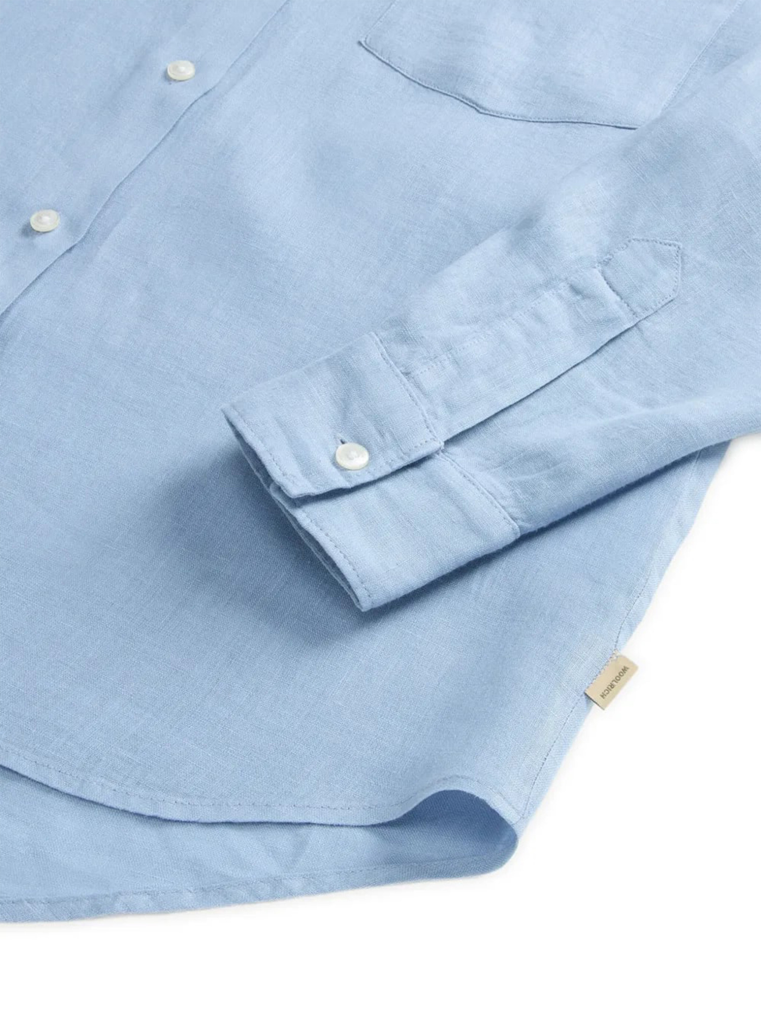 Woolrich Linen Shirt In Blue