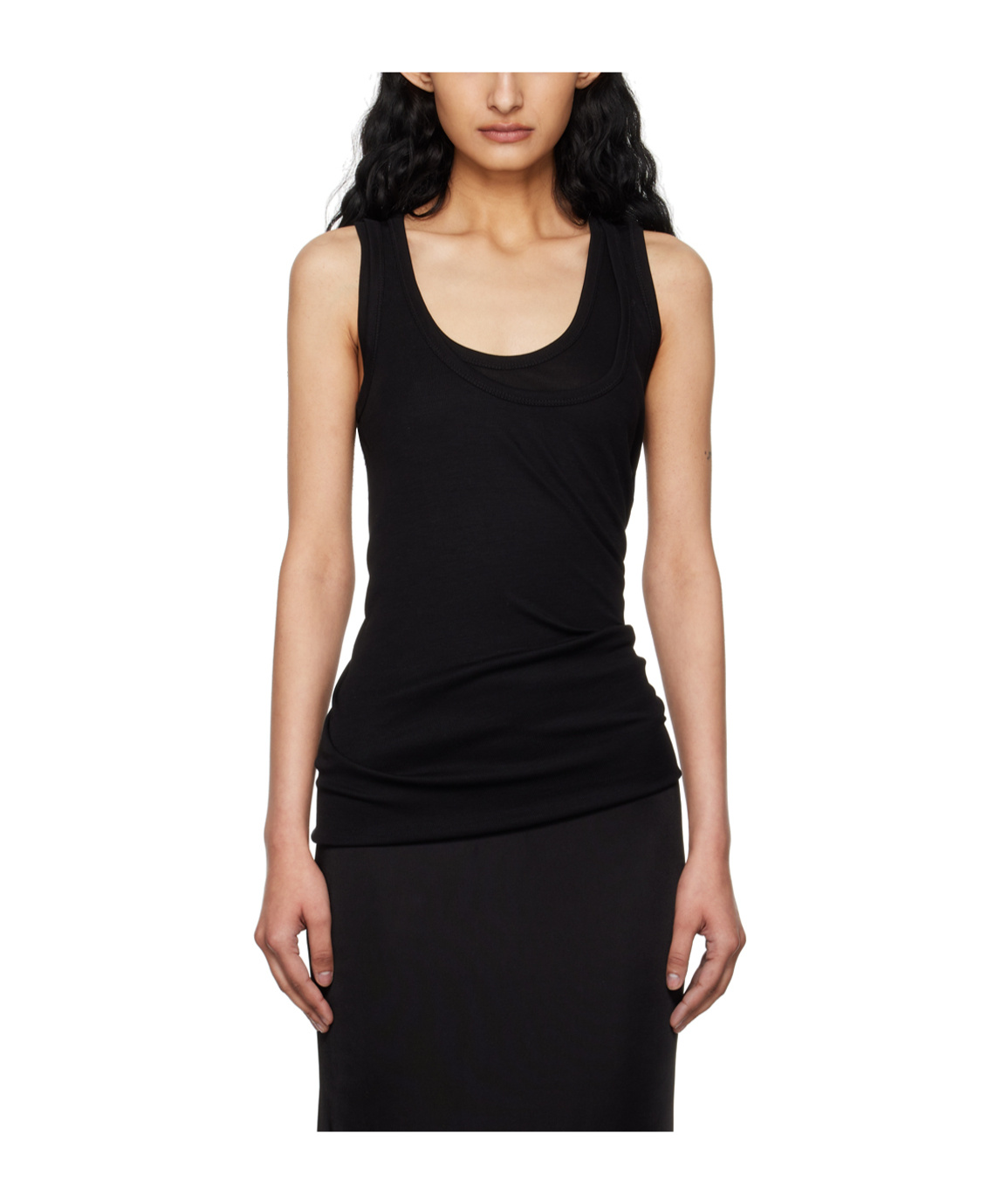 Helmut Lang Convertible Camisole Dress In Black