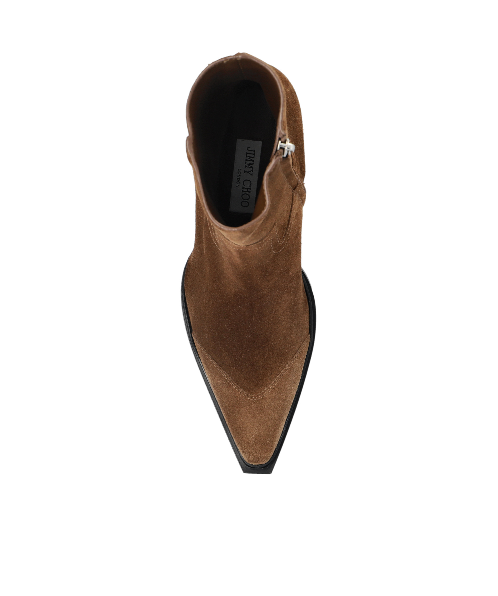 Jimmy Choo Pointed Short Boots In Brown