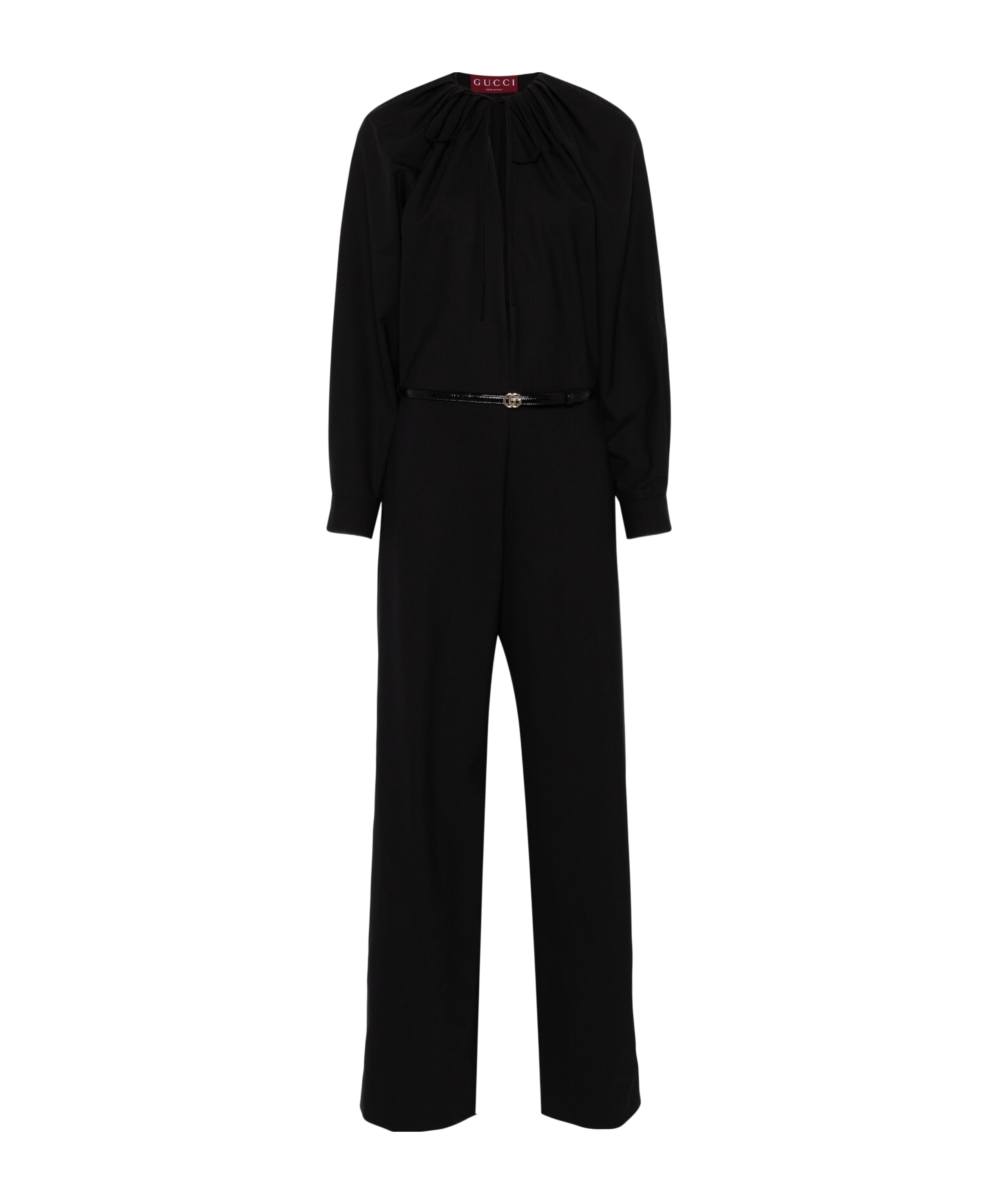 Gucci Wool-blend Jumpsuit In Black