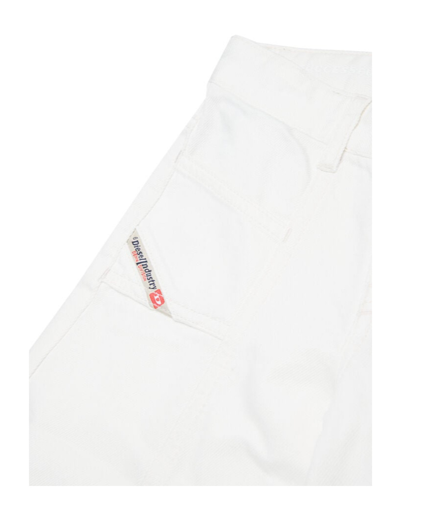 Diesel D-akii Flared-leg Jeans In White