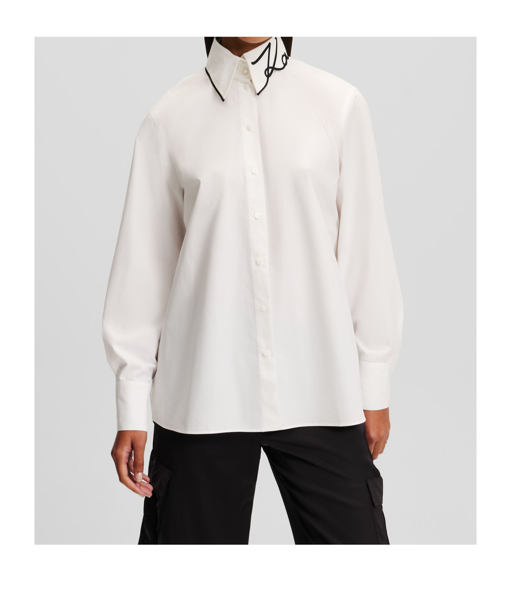 Shop Karl Lagerfeld Karl Signature Shirt In White