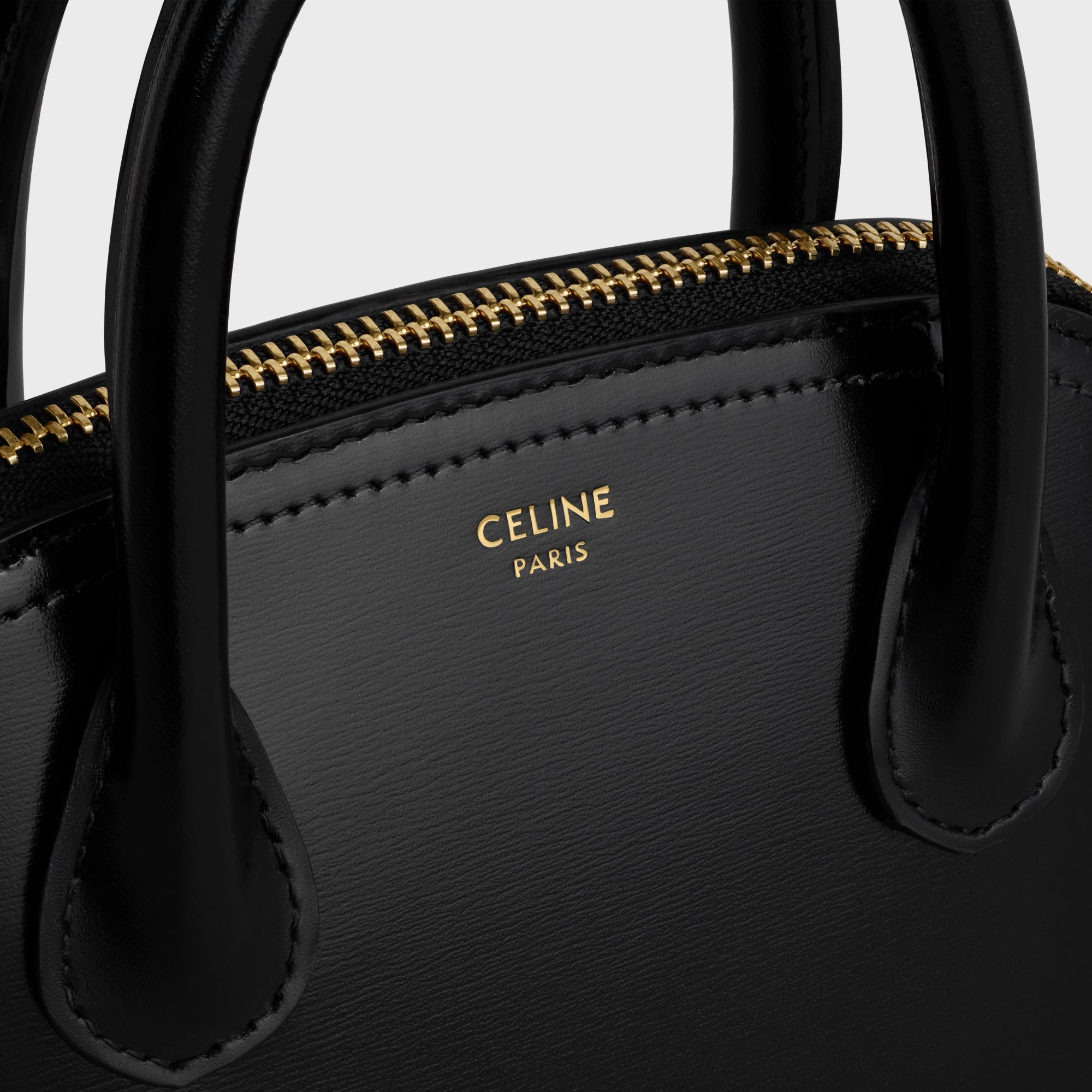 Celine Mini Honorine In Shiny Calfskin In Black