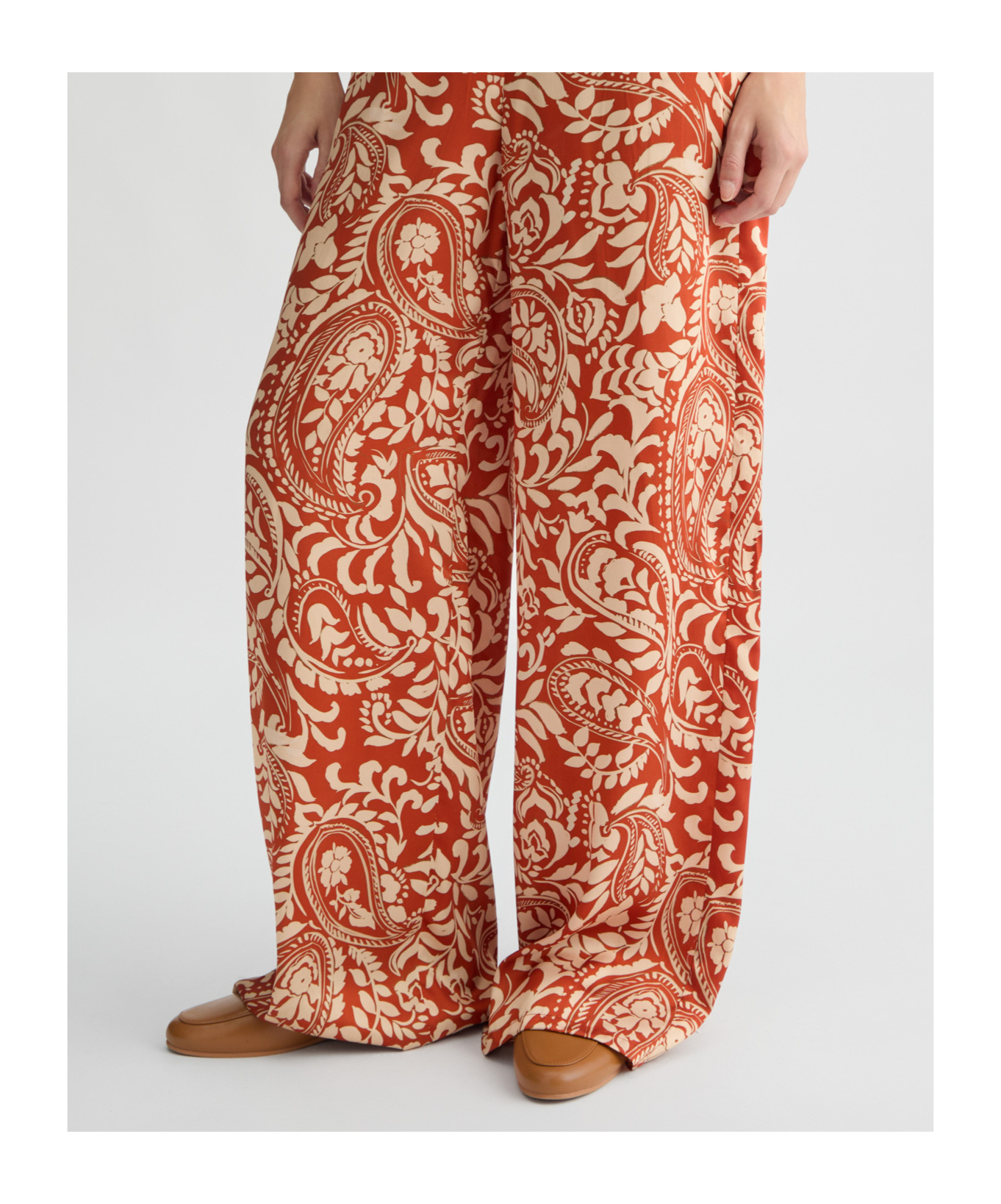 Liu •jo Printed Twill Jumpsuit In Terracotta