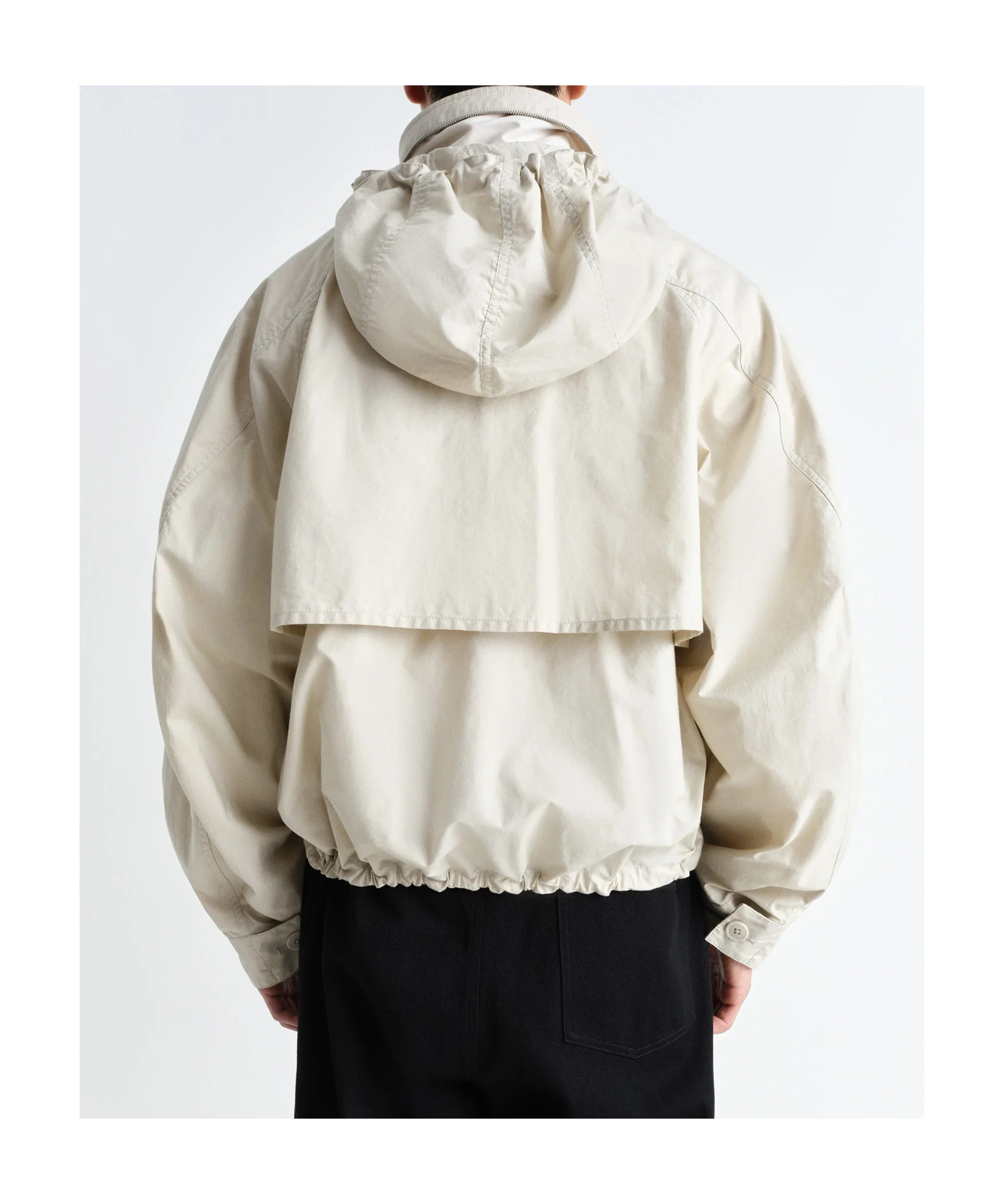 Lemaire Parachute Blouson Jacket Stone Beige In Pattern
