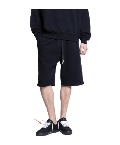 Off-white Elastic Waist Shorts In Black