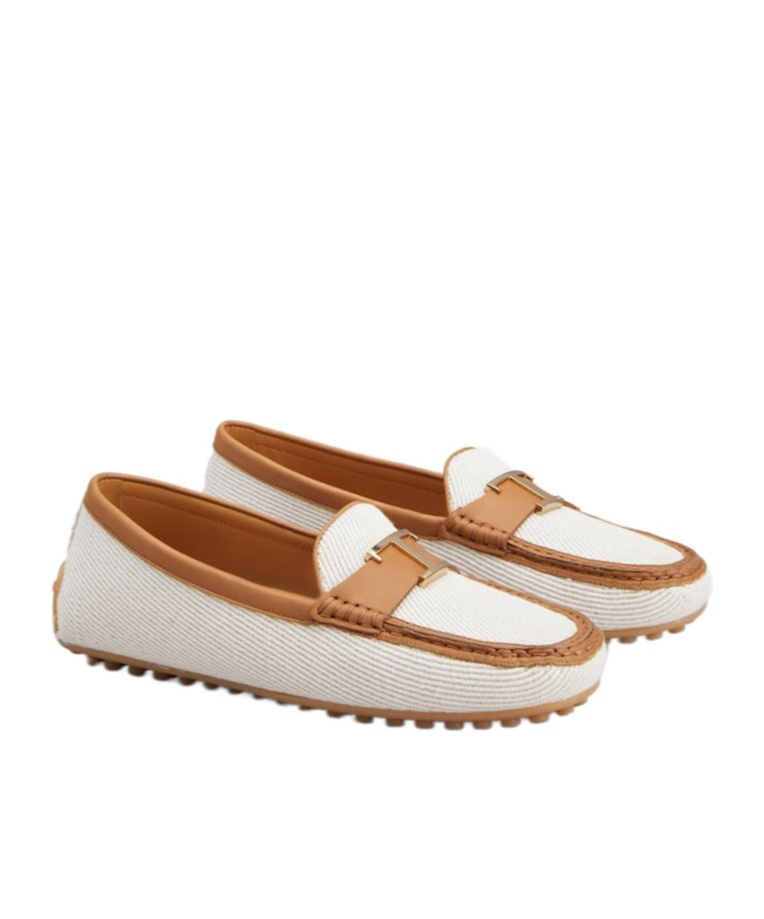 Tod's City Gommino Flat Driving Shoes In Nude