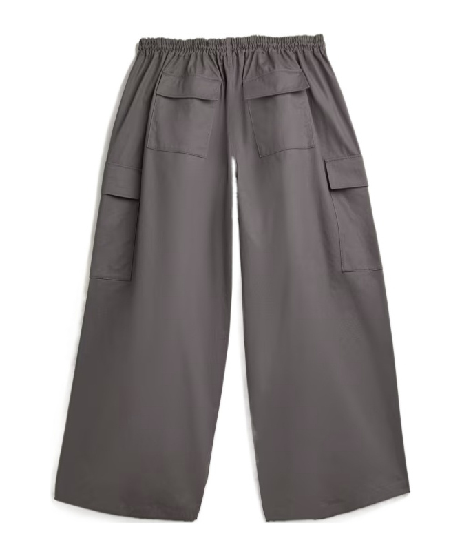 Y-3 Ut Twill Overalls In Gray