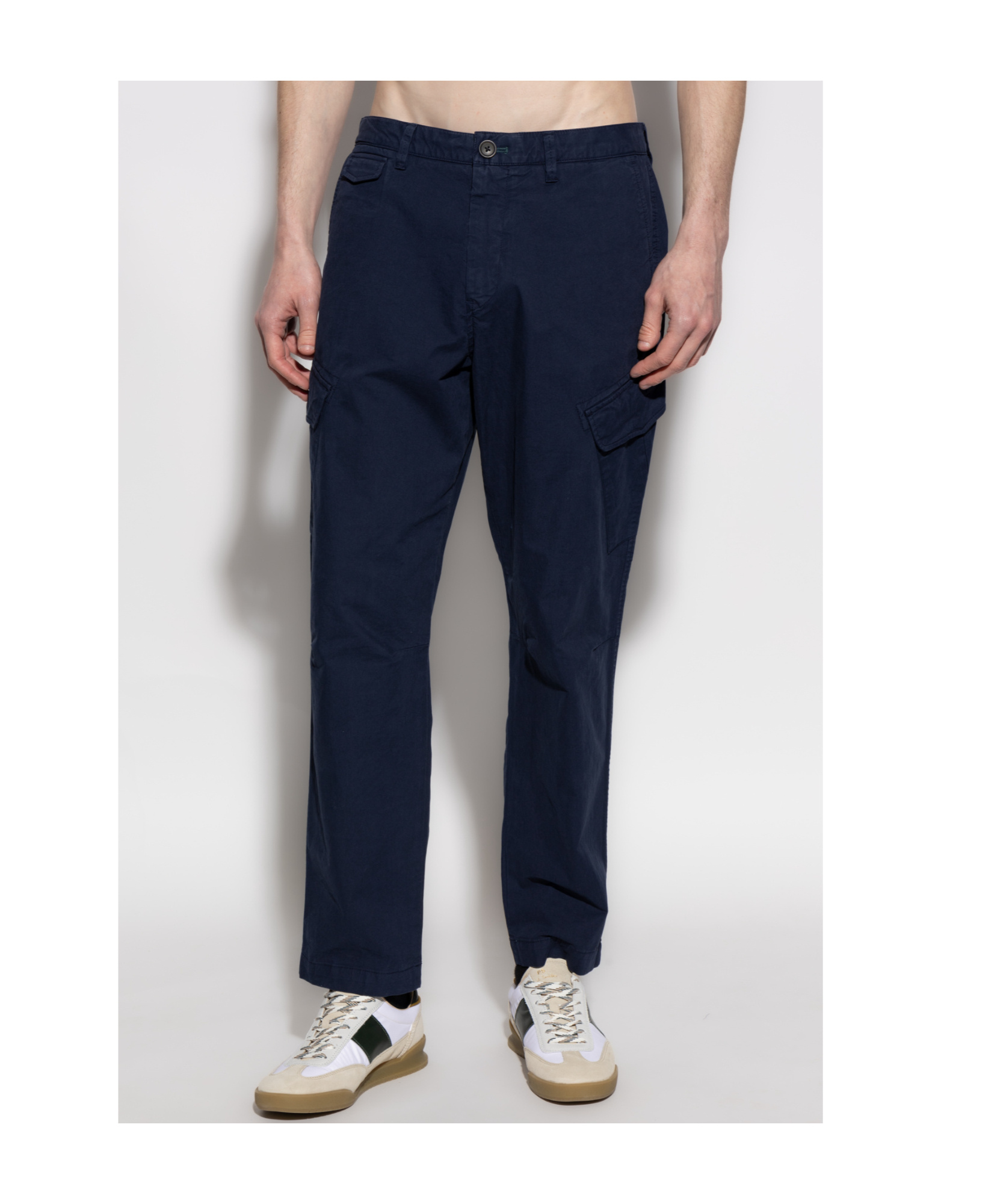 PS BY PAUL SMITH LOGO-EMBROIDERED TROUSERS