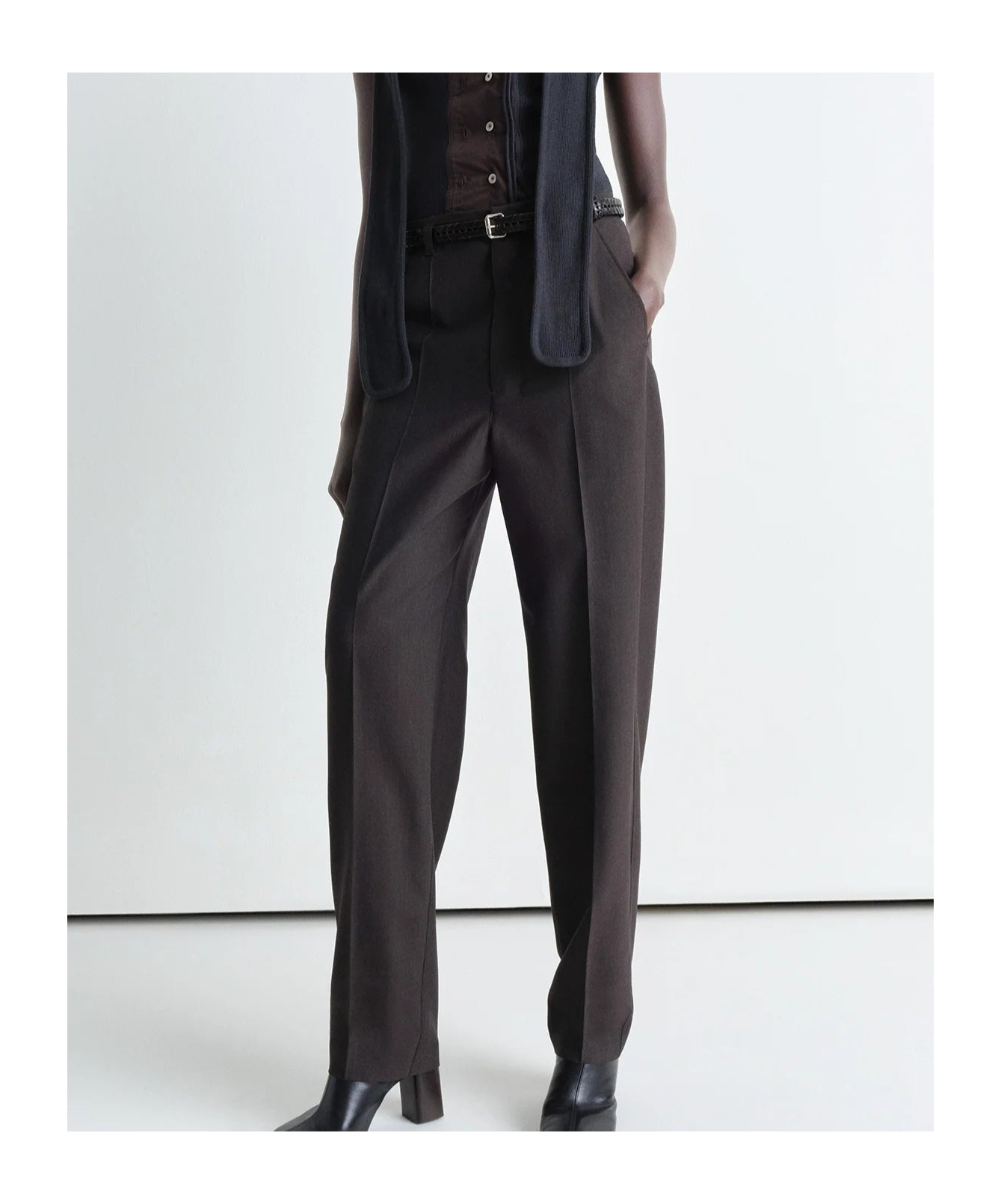 LEMAIRE LEMAIRE TAPERED LEG TAILORED TROUSERS