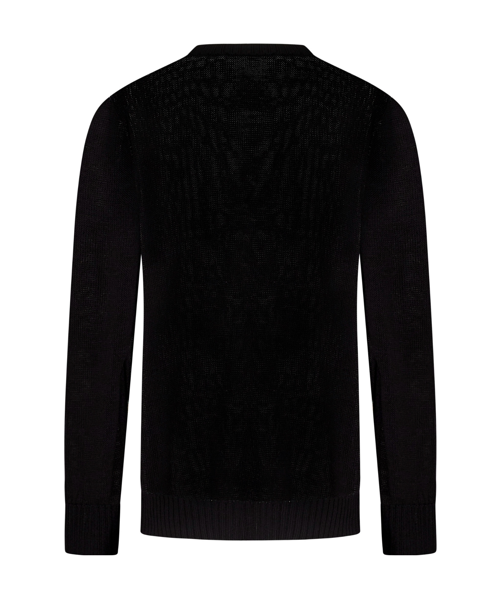 Jil Sander Fine Open-stitch Knit Crewneck Sweater In Black