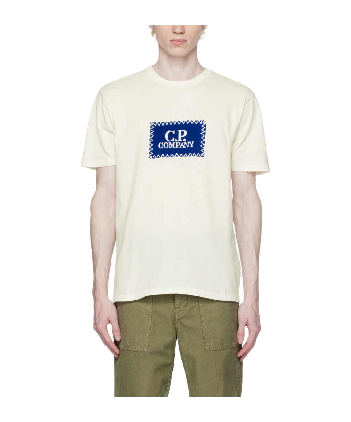 C.p. Company Logo-print Cotton T-shirt In White