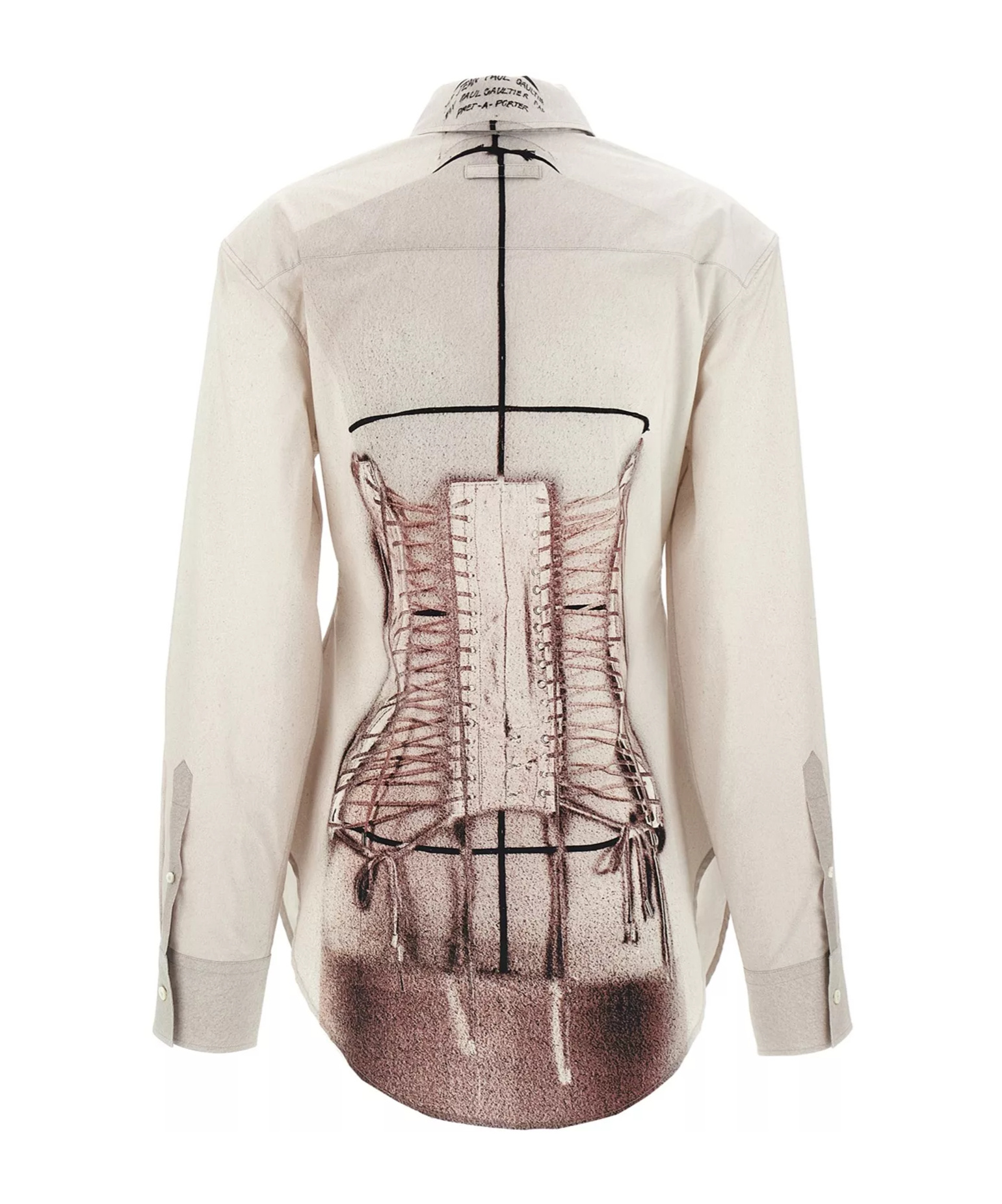 Shop Jean Paul Gaultier Trompe L'oeil Shirt In Nude