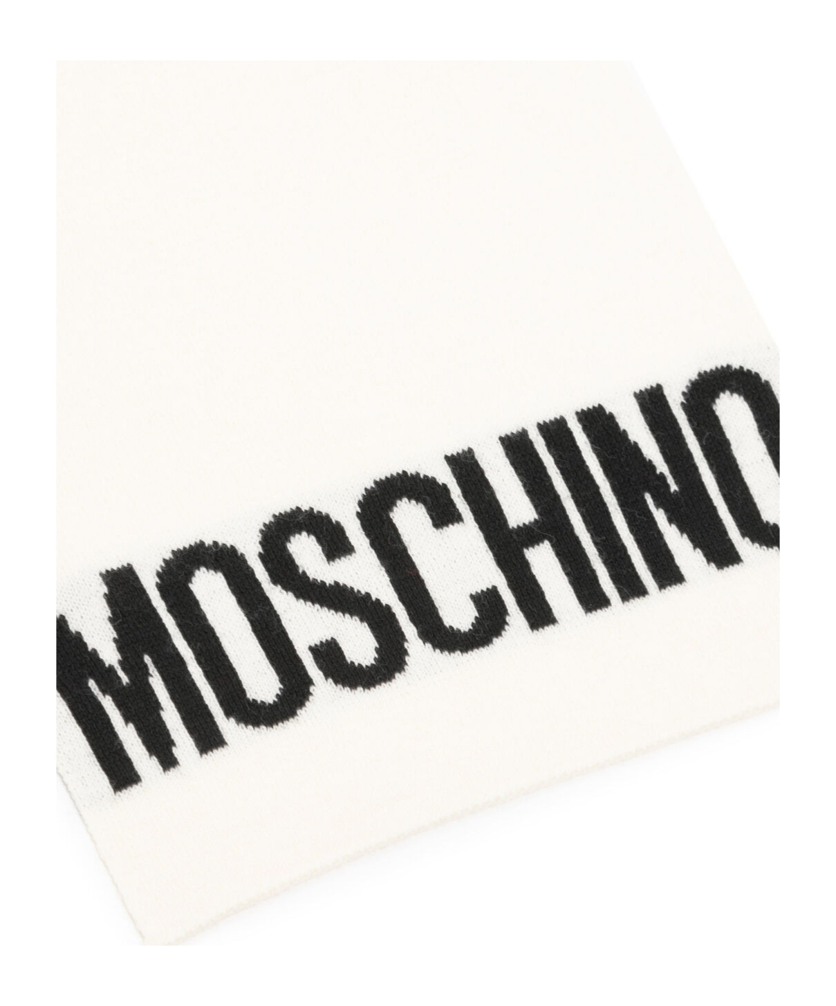 Moschino Teddy Bear Pattern Scarf In White