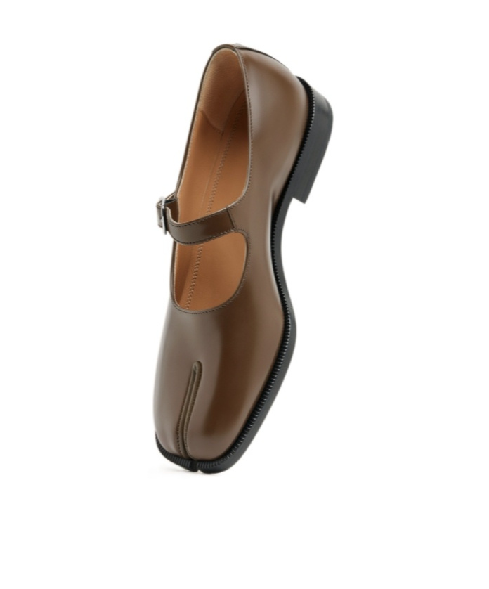 Maison Margiela Tabi Mary-janes Woman Wood In Brown