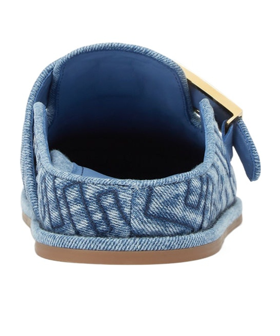 FENDI BLUE DENIM MULES