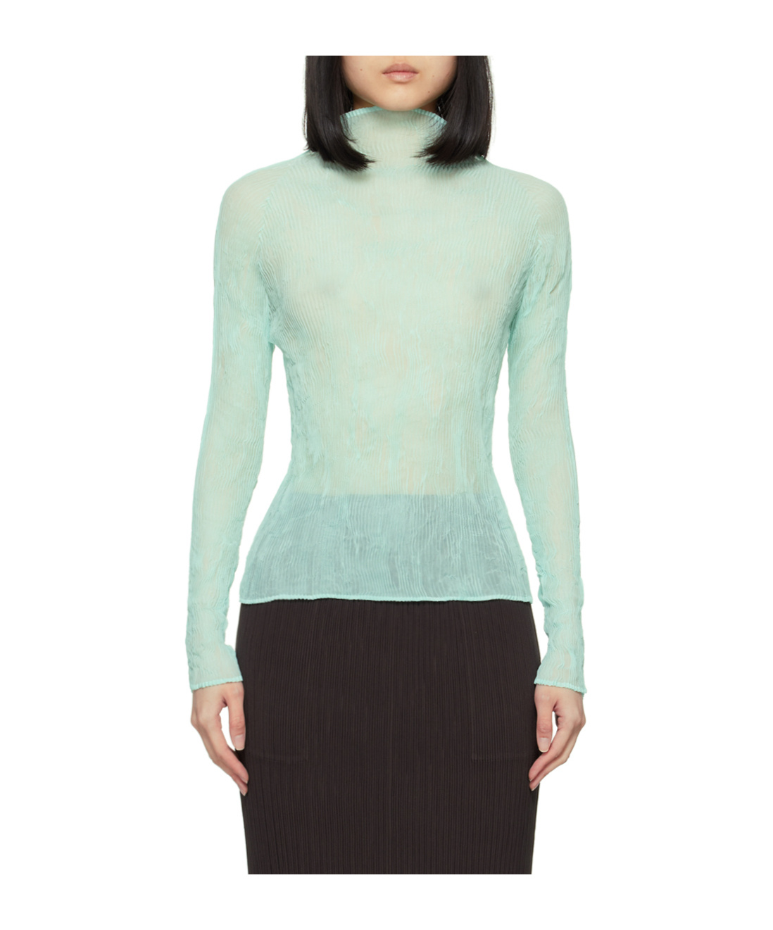 ISSEY MIYAKE TWIST JUNE TURTLENECK BLOUSE