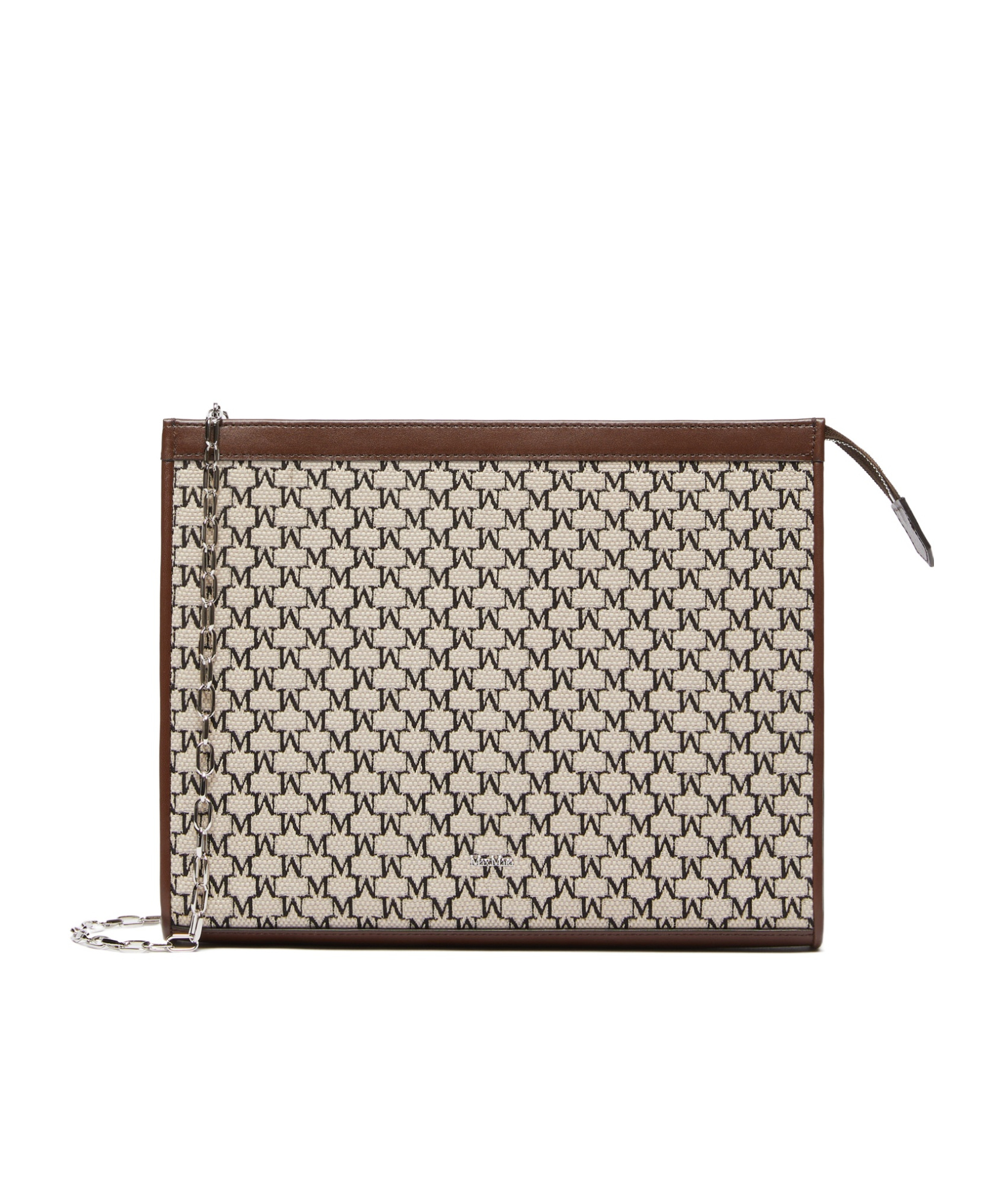 Max Mara Chain Clutch In Nude
