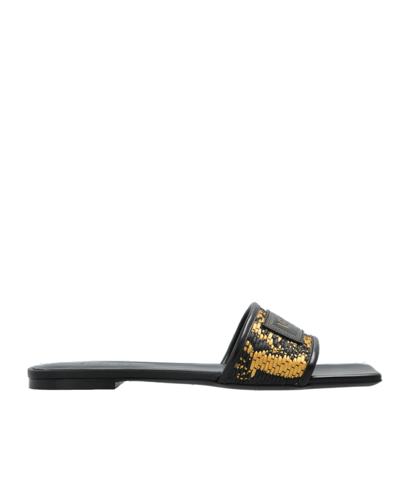 Versace Theia Barocco Square Open Toe Slides