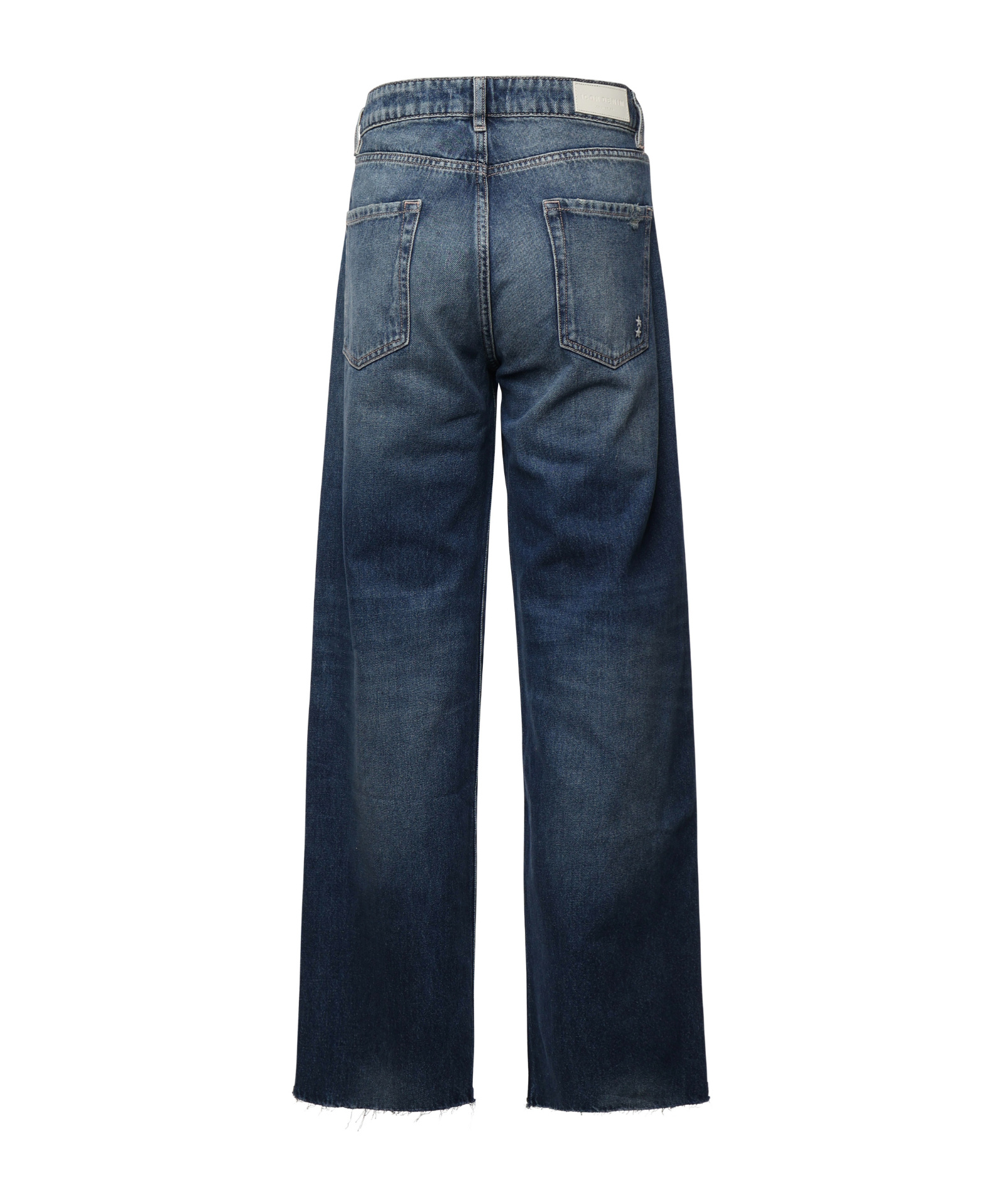 Icon Denim Poppy Blue Jeans With Medium Rise And Logo Patch On The Rear In Denim Woman