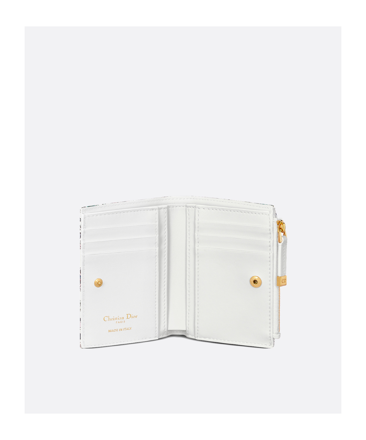Dior Zipper Wallet In Multicolor