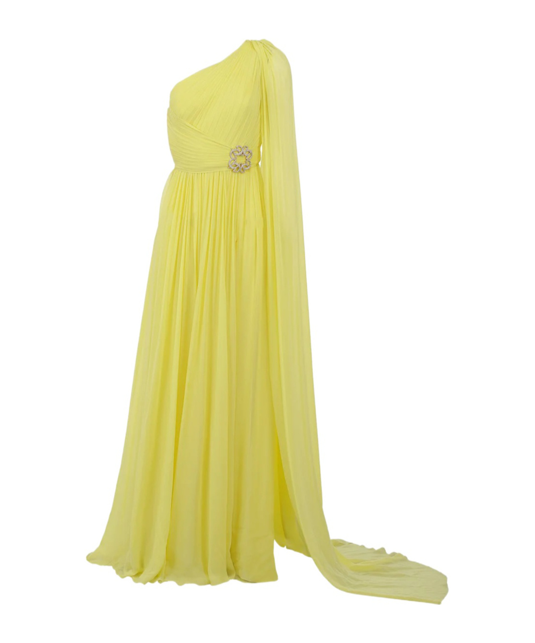 Elie Saab Long One-shoulder Dress Dress In Yellow