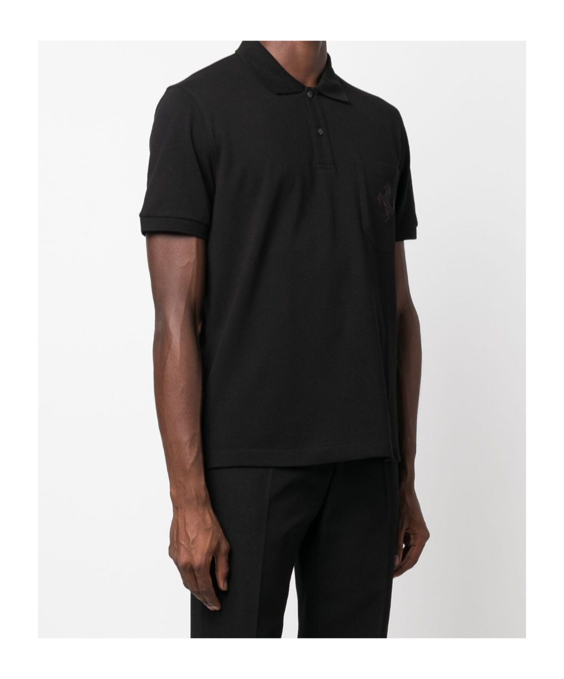 Ferrari Prancing Horse Polo Shirt In Black