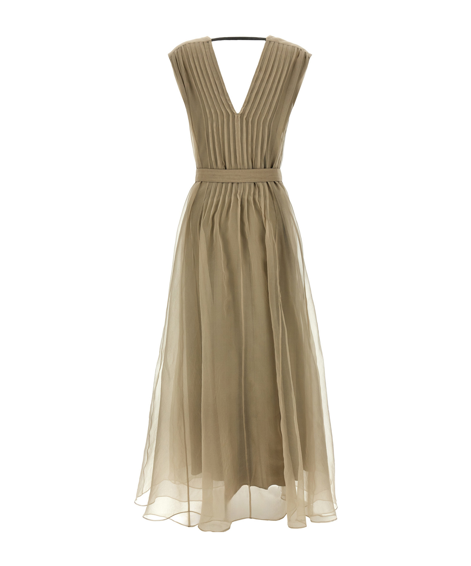 Shop Brunello Cucinelli Silk Dress In Multicolor