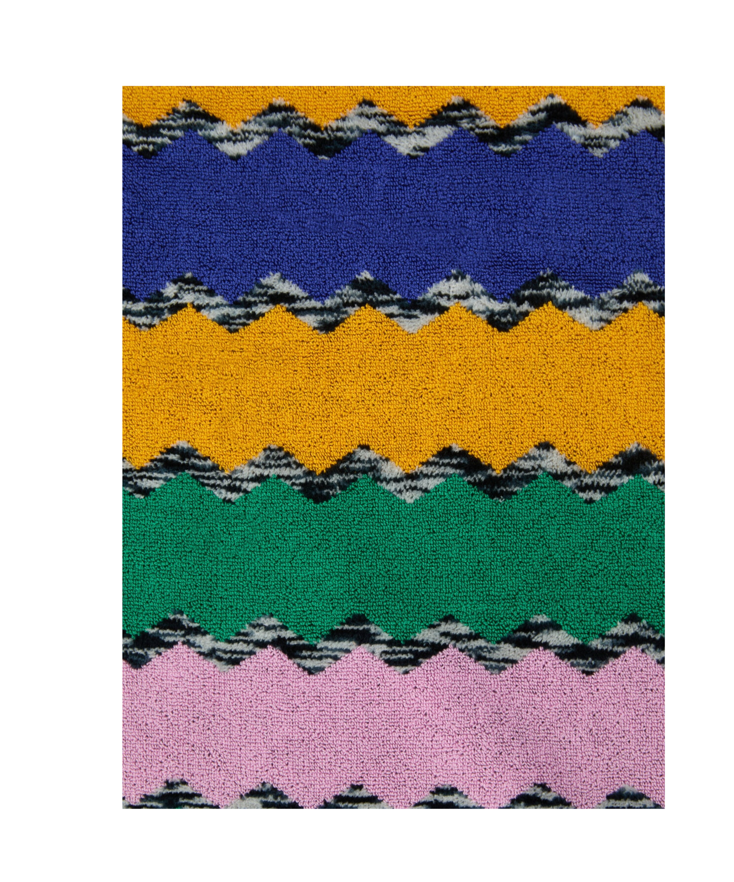 Missoni Riviera Beach Towel In 100% Cotton 180x100 Cm With Horizontal Stripes