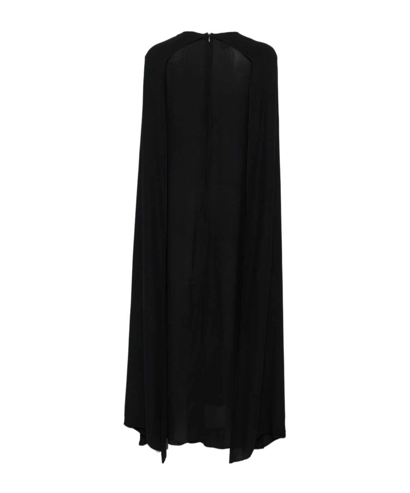 Plan C Cape Back Dress In Black