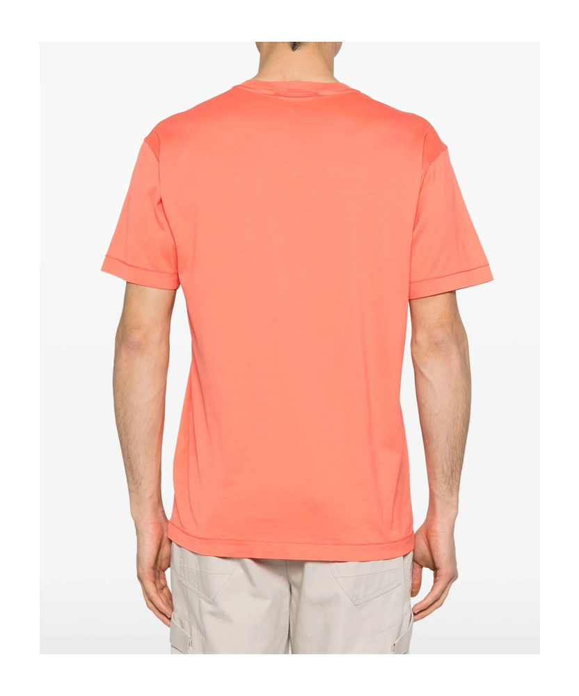 Stone Island Cotton Jersey T-shirt In Orange