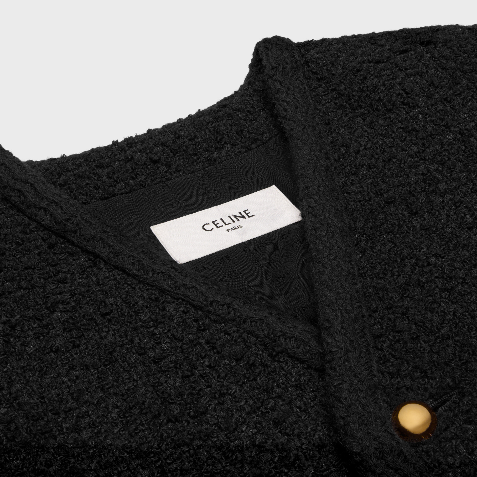 Celine Long-sleeved Jacket In Black