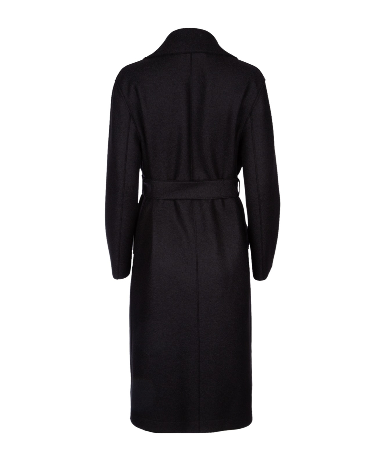 Harris Wharf London Women Long Double Breasted Coat In Black
