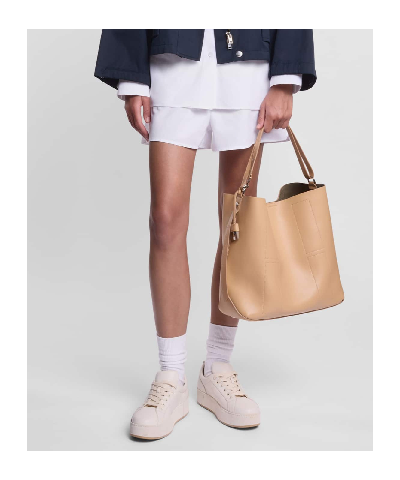 Shop Hogan Medium Hocket Hobo Bag In Nude