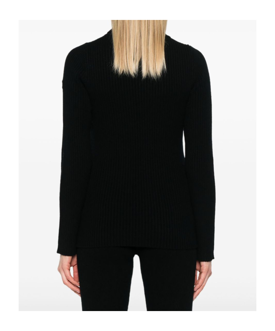 Yves Salomon Long-sleeved Turtleneck Sweater In Black