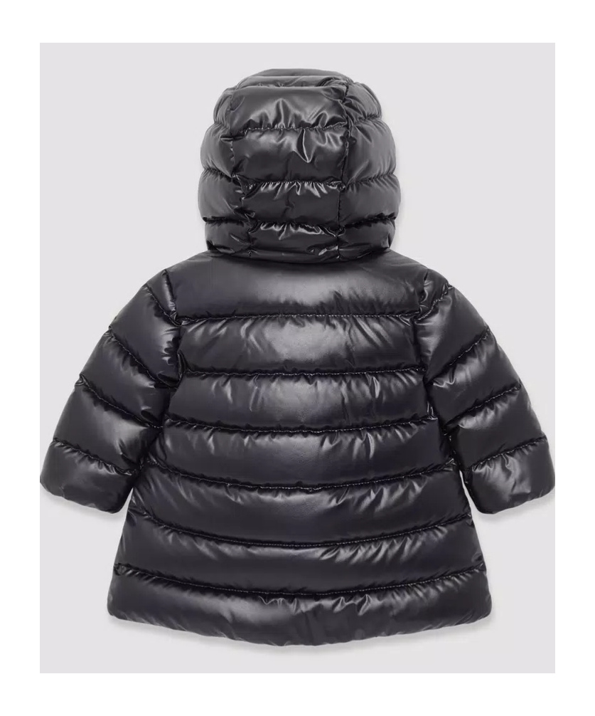 MONCLER MONCLER ENFANT LOGO PATCH HOODED COAT