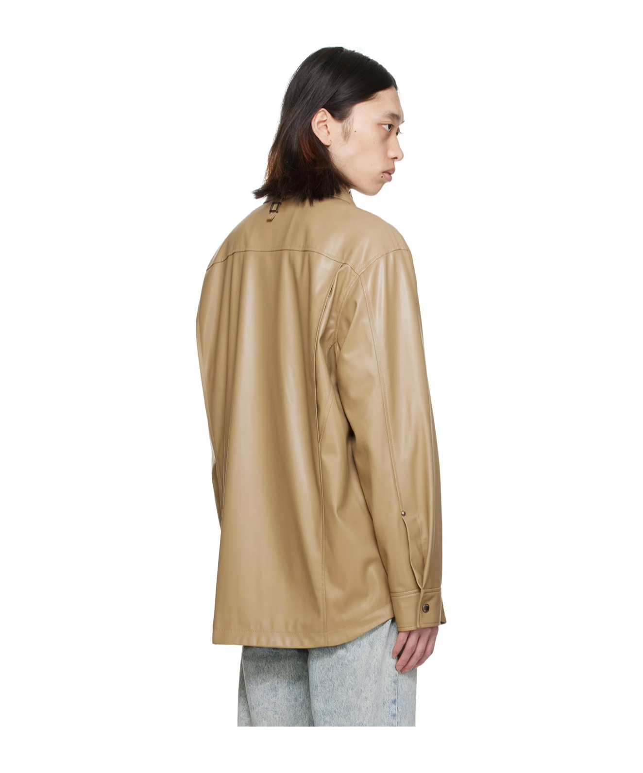 Wooyoungmi Point-neck Long-sleeved Shirt In Brown