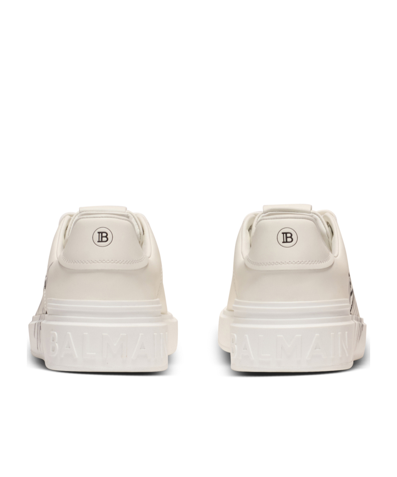 Balmain B-court Low-top Sneakers In White