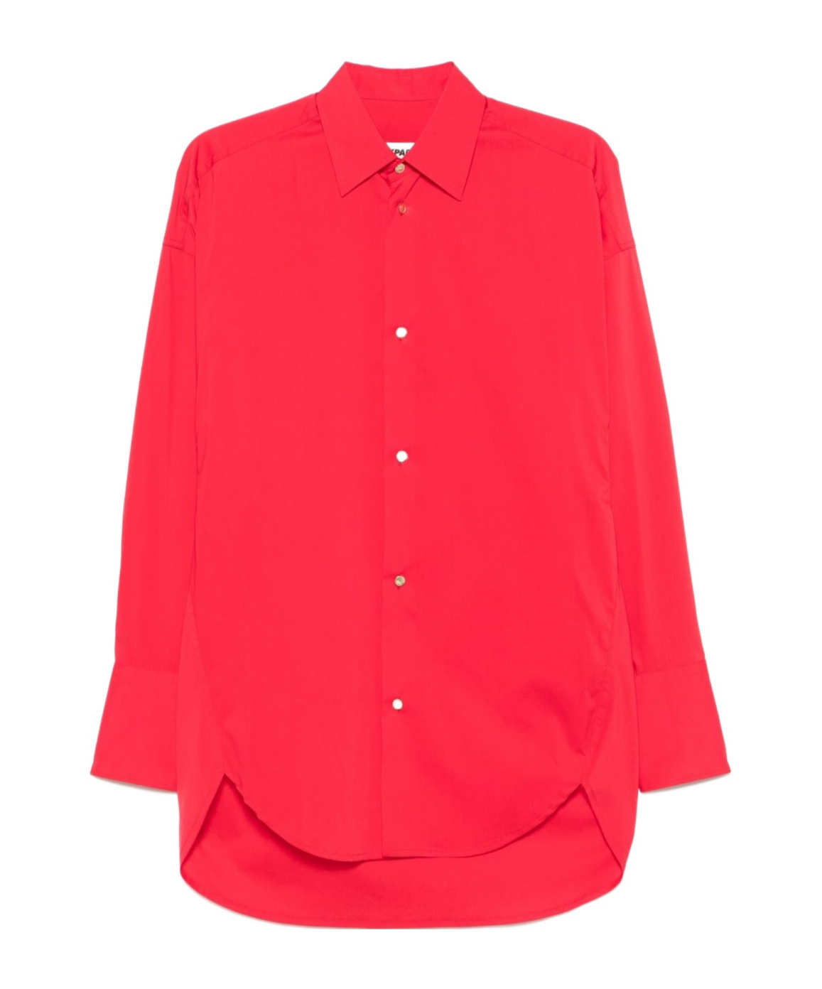 Darkpark Skirted Irregular-cut Shirt In Red