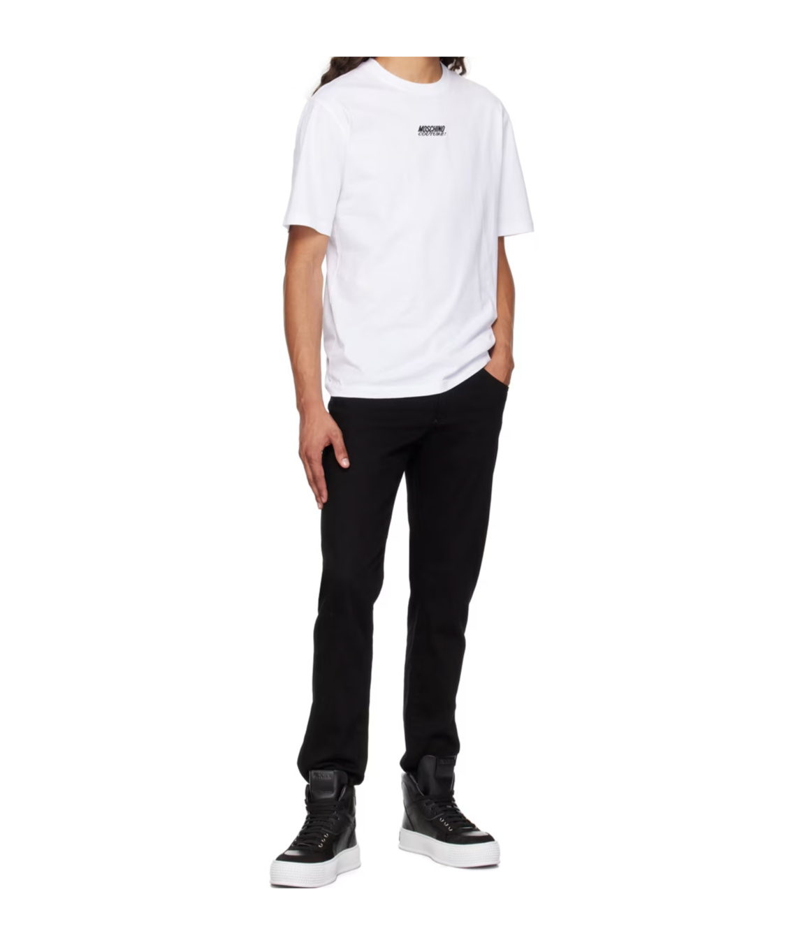 Moschino Man T-shirt White Size Xxl Cotton In White