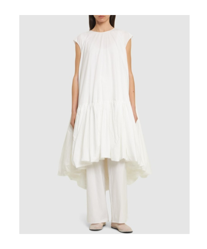 Shop The Row Tadao Medium Length Dress With Lotus Leaf Rim
