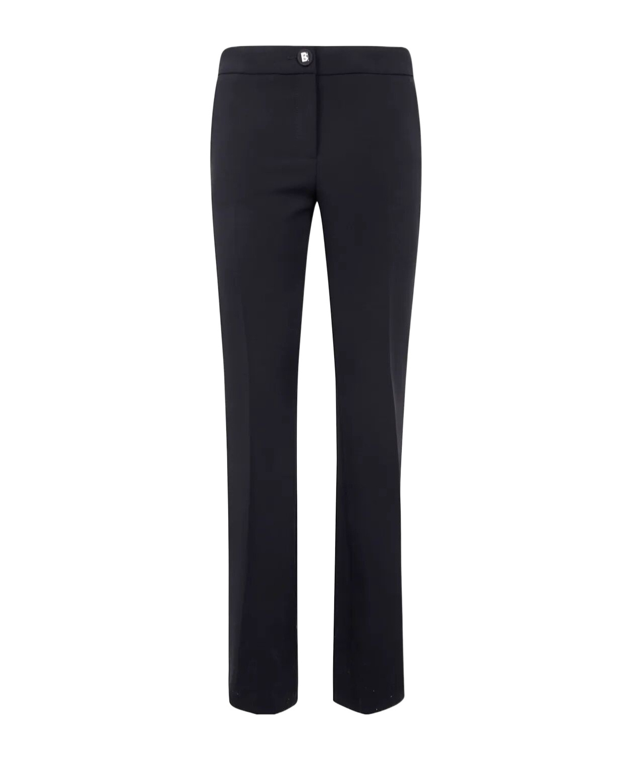 Blugirl High-waist Flared Plain Trousers In Black