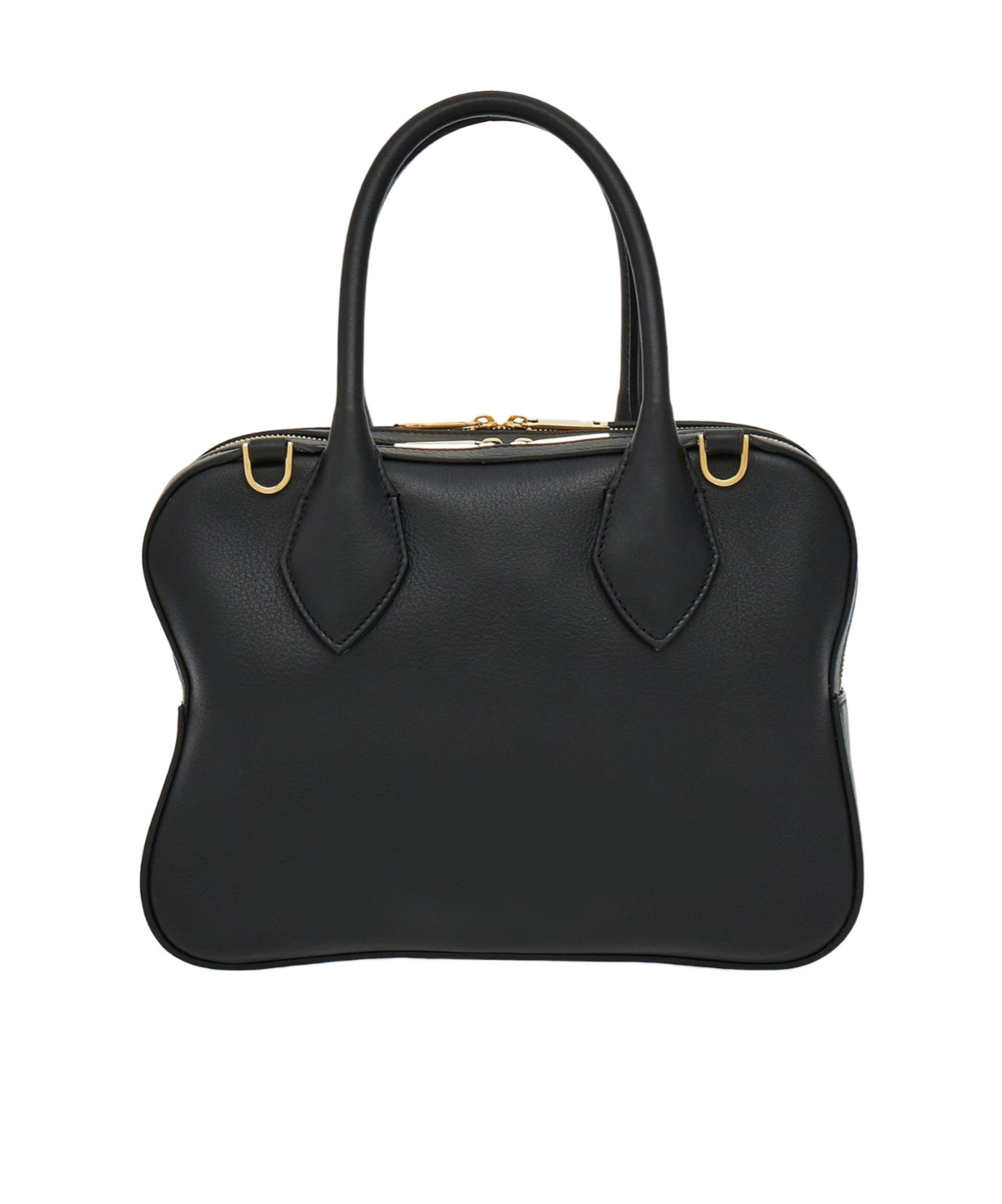Ferragamo Logo Printed Handbag In Black