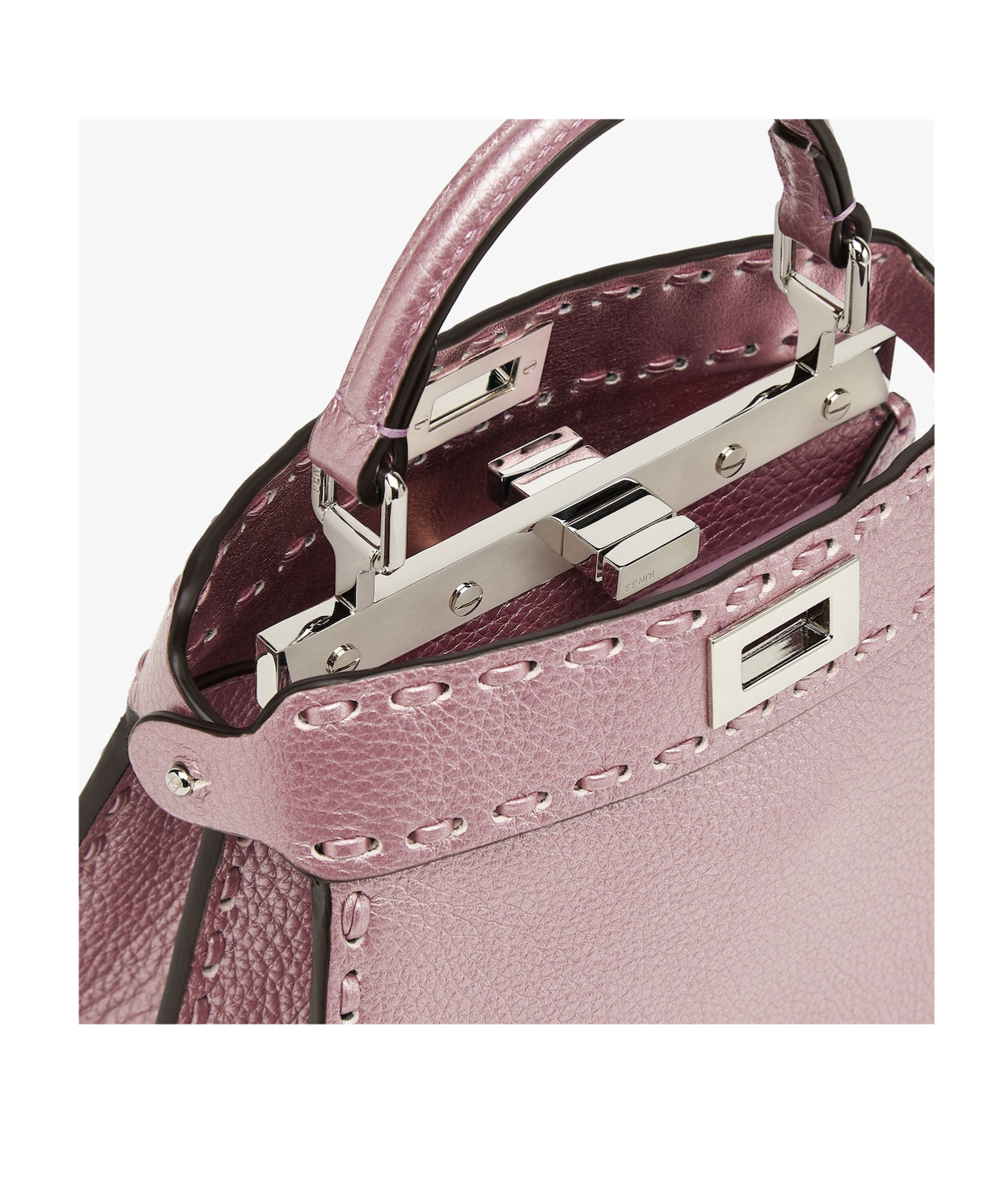 Fendi Peekaboo Iseeu Small Shoulder Bag In Nude