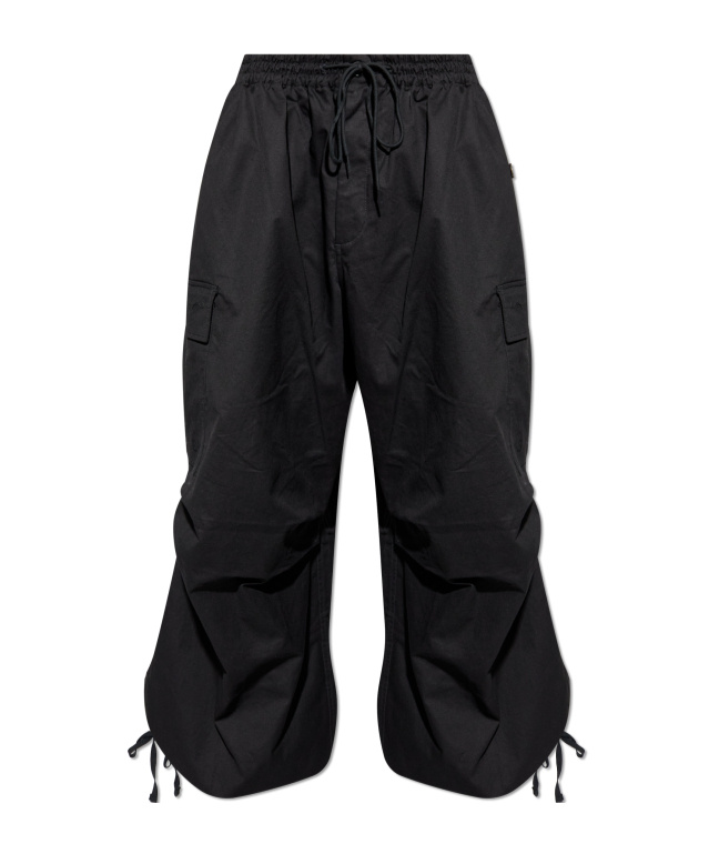 Y-3 Darted Knees Oversized Cargo Pants In Blue