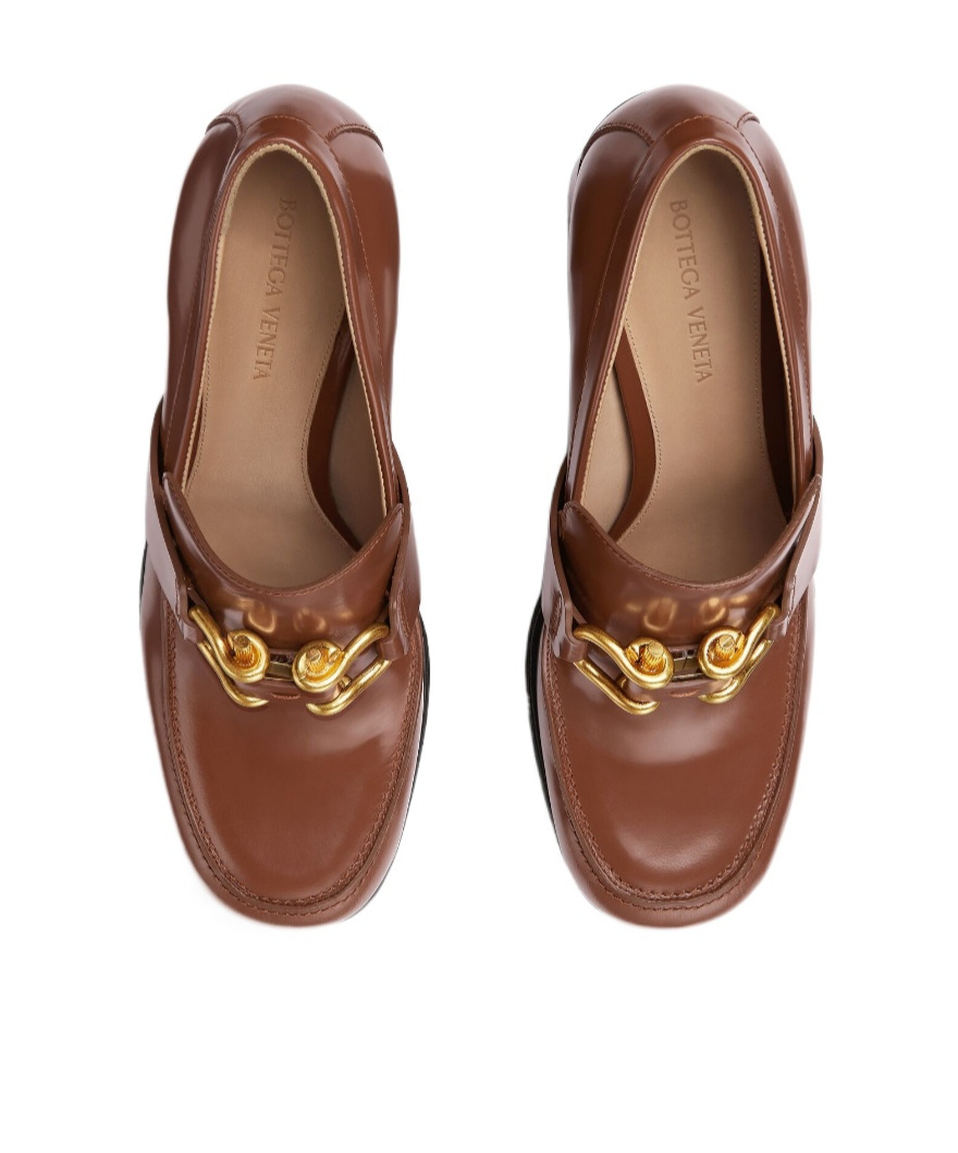 Bottega Veneta Monsieur Bit Loafer Pump In Brown