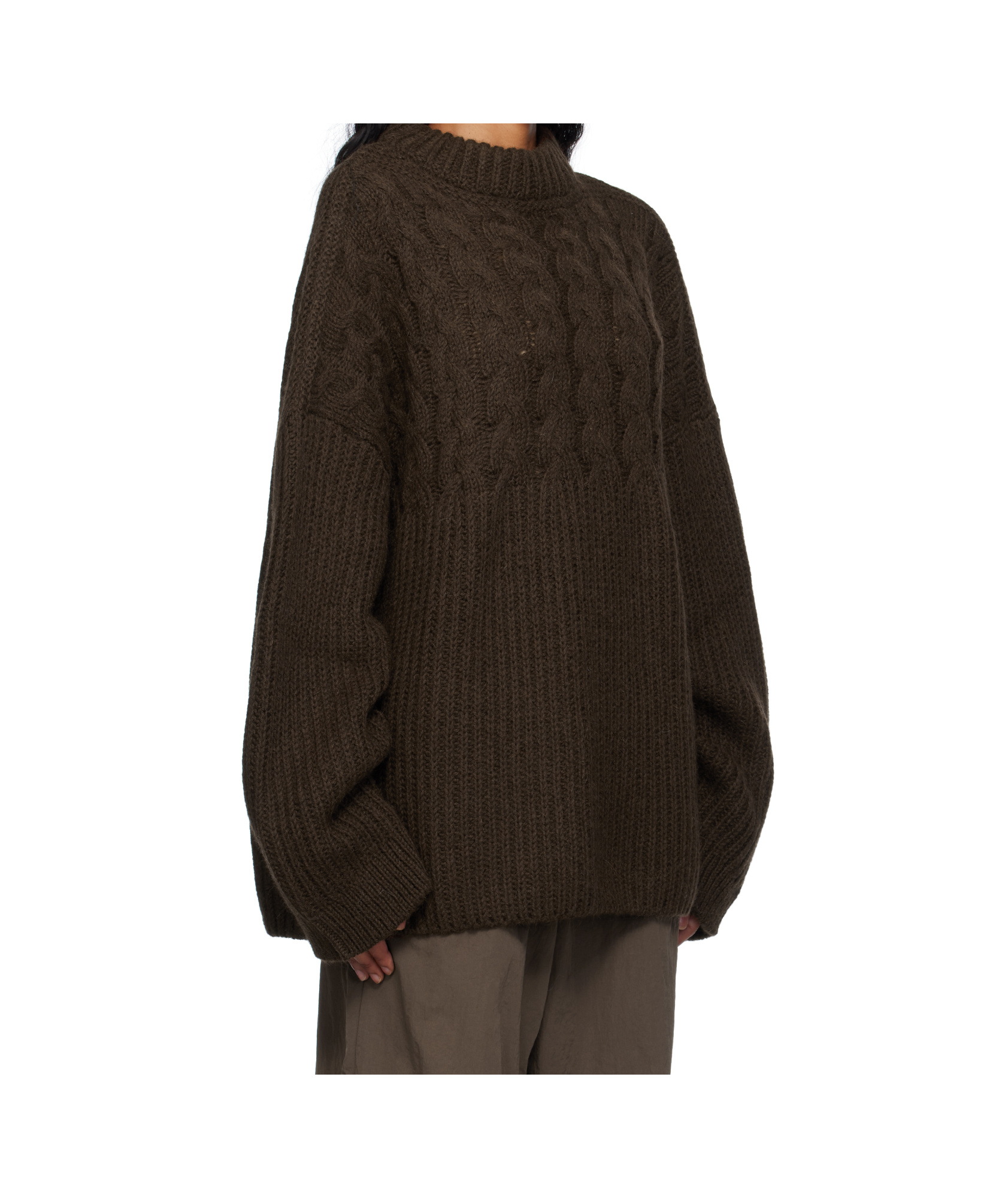 Cecilie Bahnsen Long Sleeve Sweater In Brown