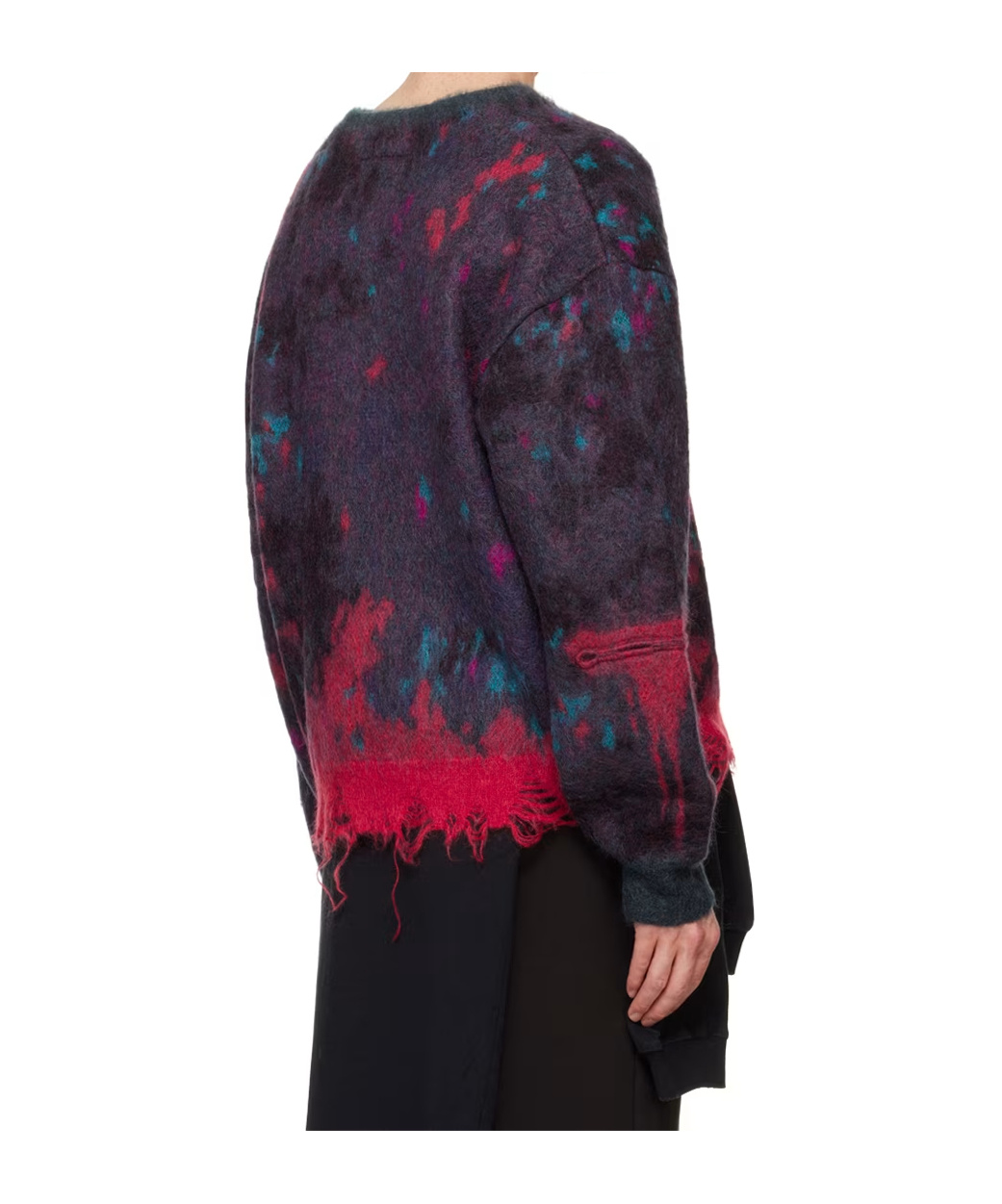 Doublet Zombie Worn Knitted Sweater In Black